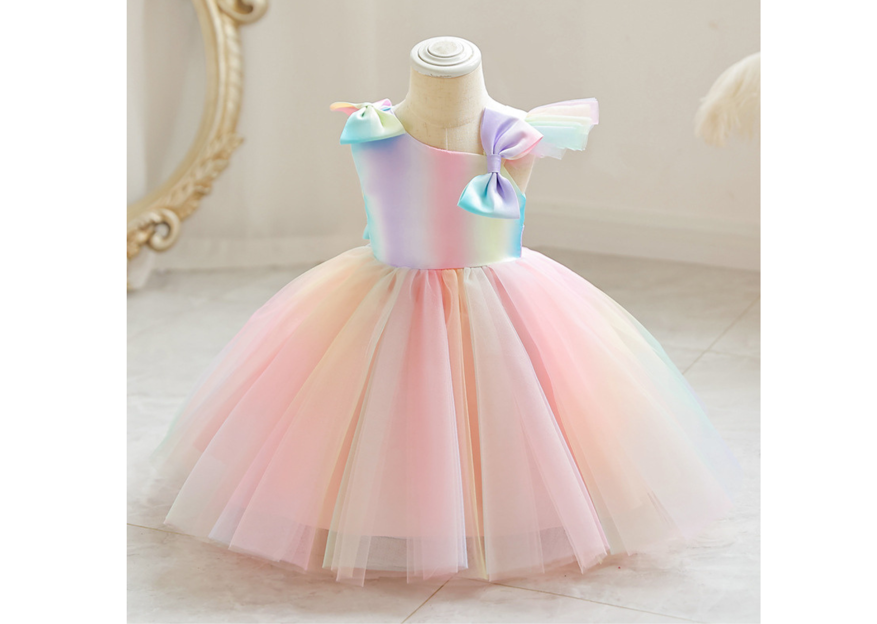 Unicorn Party Dress Rainbow Candyland Leya Doll