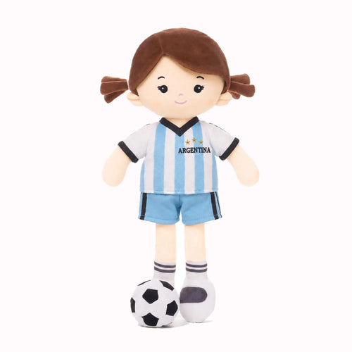 Personalized Soccer Girl - ARG (2 Skin Tones)