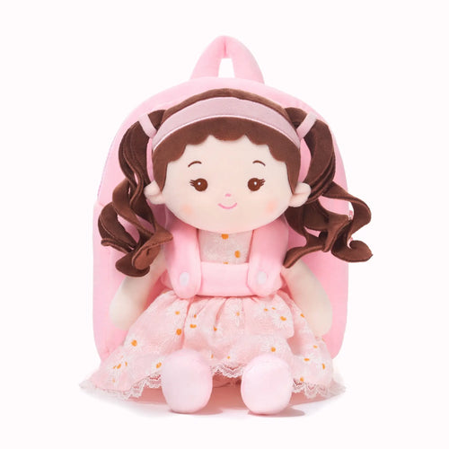 Personalized Daisy Girl Doll Backpack -Pink (2 Skin Tones)