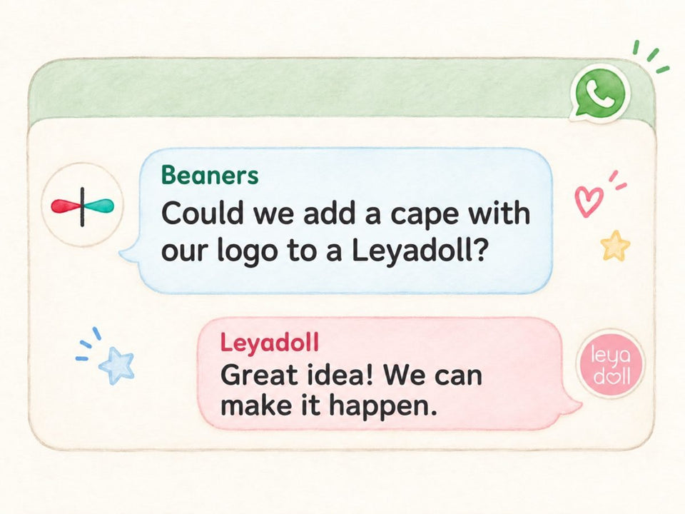Illustration: a partner shares a co-brand idea with Leyadoll