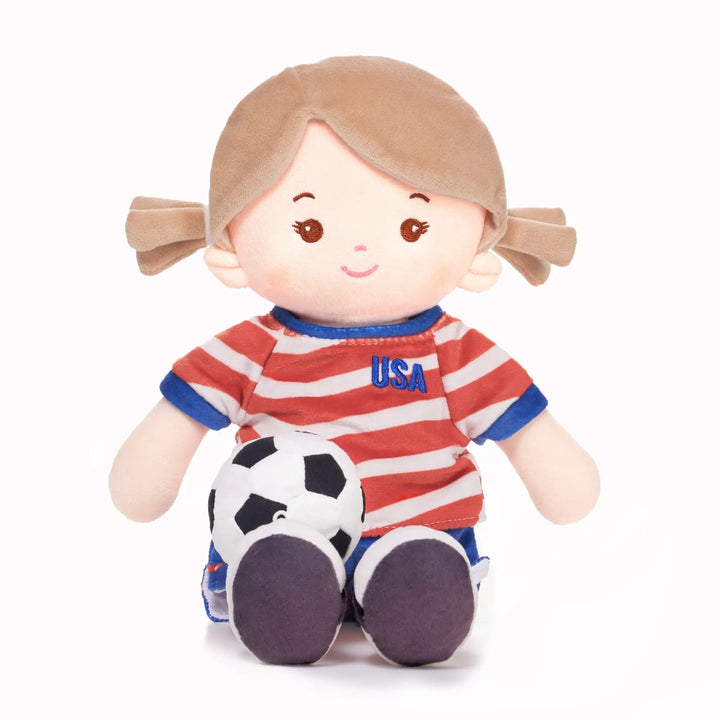 Personalized Soccer Girl - USA (2 Skin Tones)