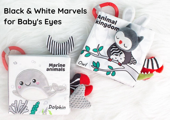 Animal Kingdom - Black&White Soft Tail Book For Babies - Leya Doll