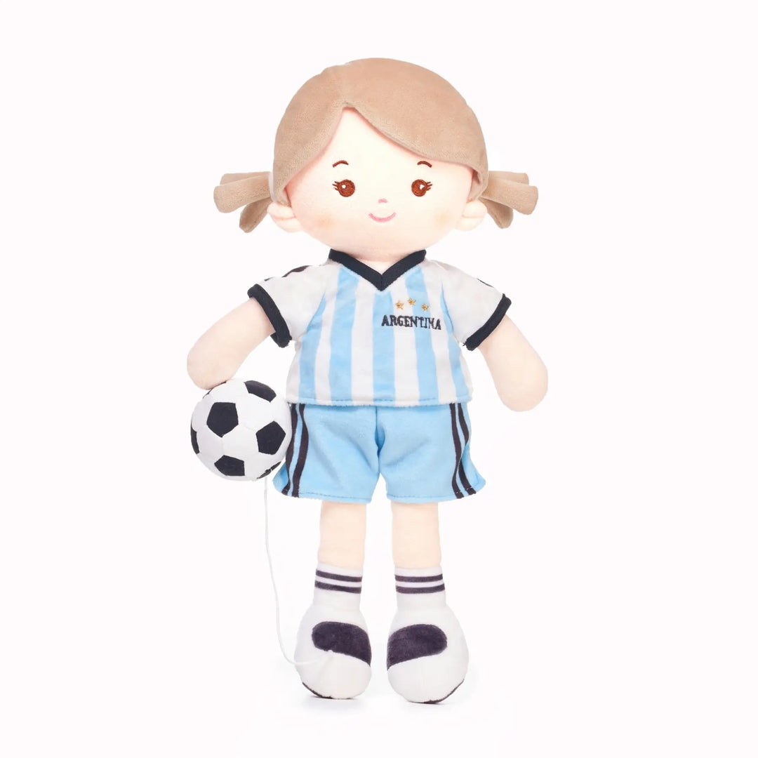 Personalized Soccer Girl - ARG (2 Skin Tones)