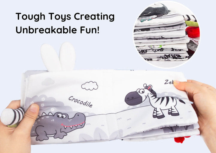 Animal Kingdom - Black&White Soft Tail Book For Babies - Leya Doll