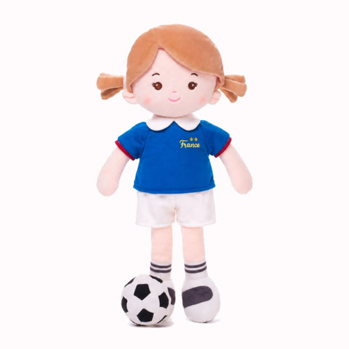 [PRE-ORDER] Personalized Soccer Girl - FRA (2 Skin Tones)
