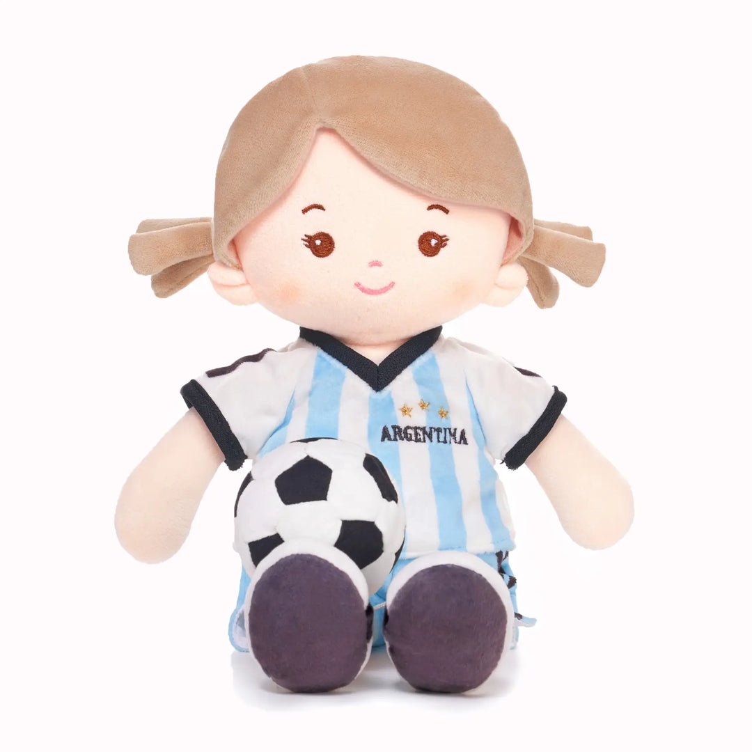 Personalized Soccer Girl - ARG (2 Skin Tones)