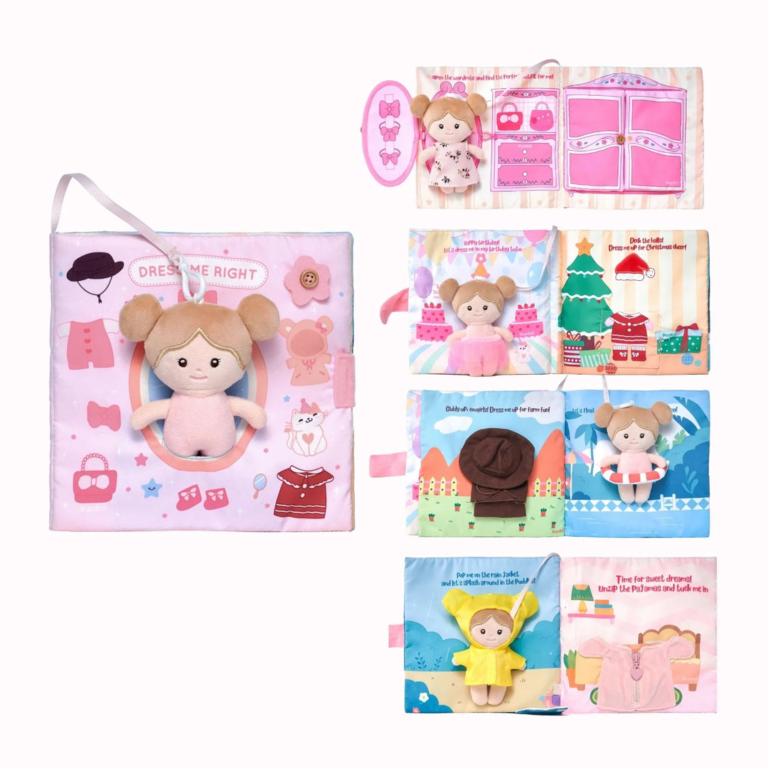 Dress Me Right Personalized Montessori Soft Book – Leya Doll