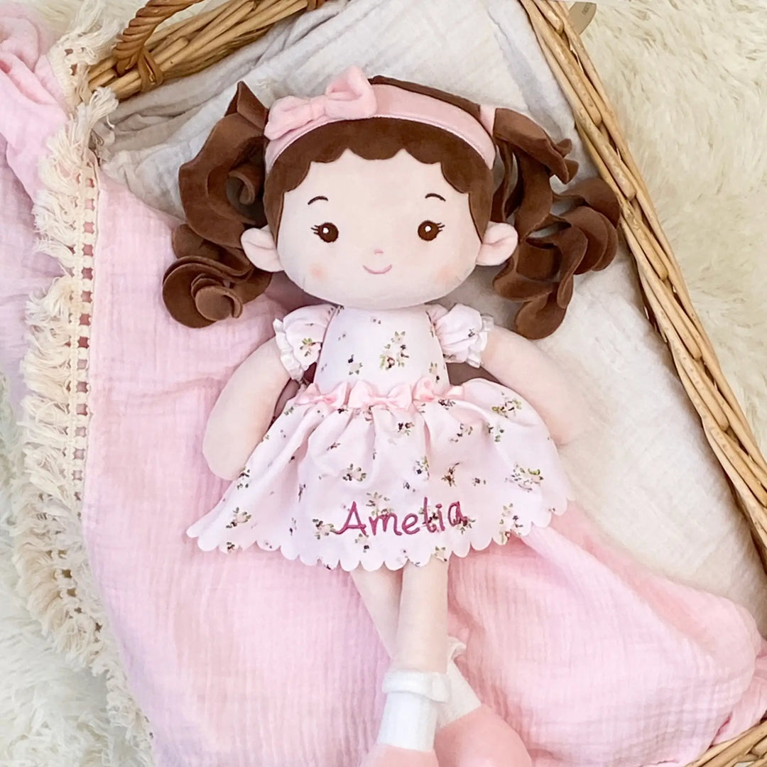 Leya Doll en peluche brodée Leyadoll, Ma première poupée