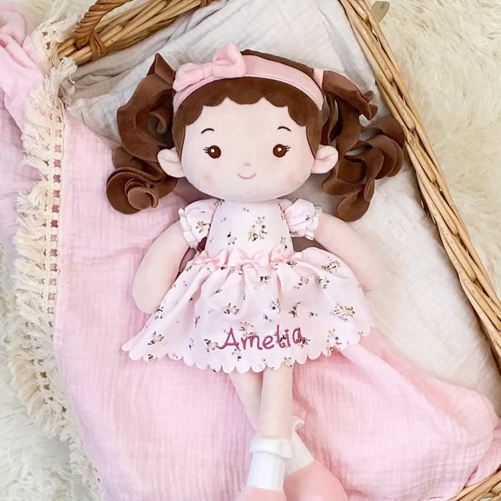 Leya Doll en peluche brodée Leyadoll, Ma première poupée