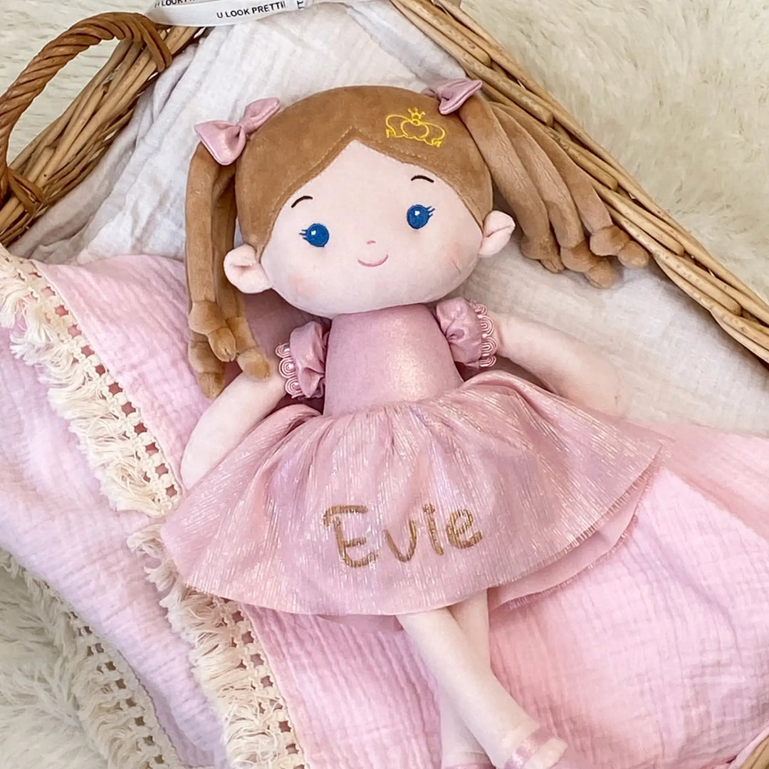 Leya Doll en peluche brodée Leyadoll, Ma première poupée