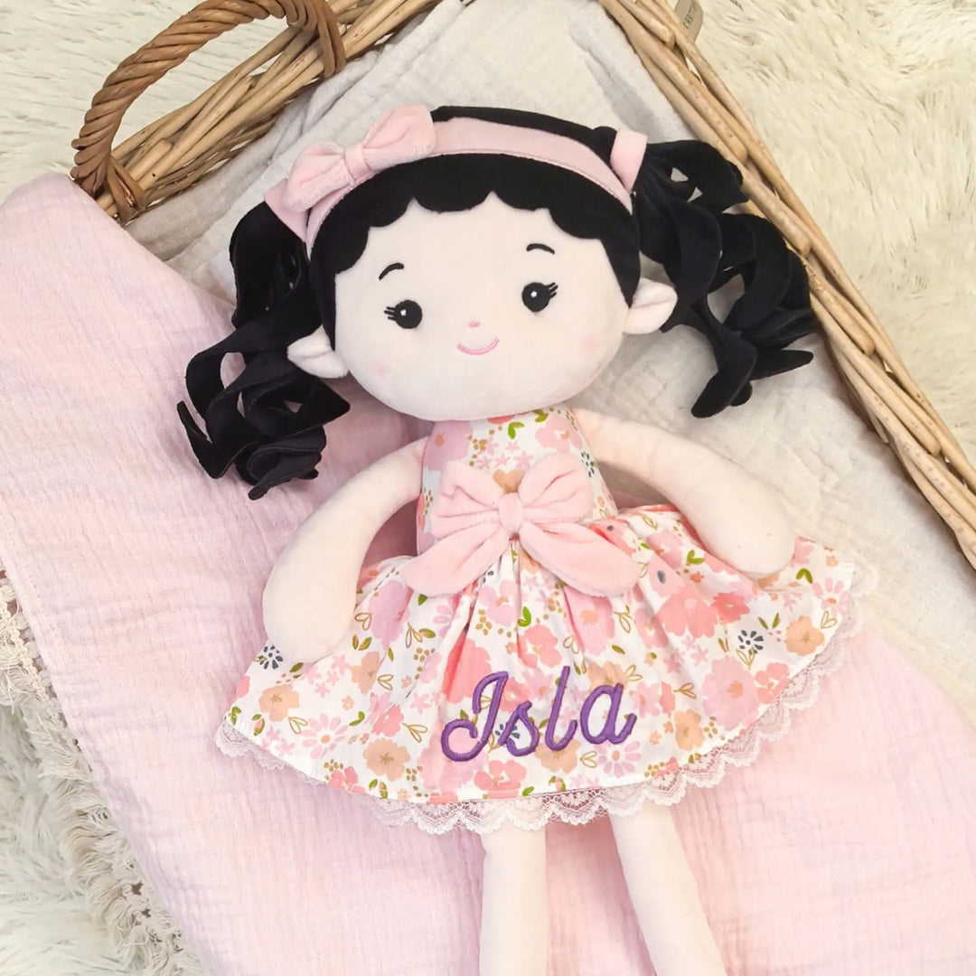 Leya Doll en peluche brodée Leyadoll, Ma première poupée