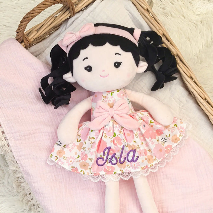 Leya Doll en peluche brodée Leyadoll, Ma première poupée