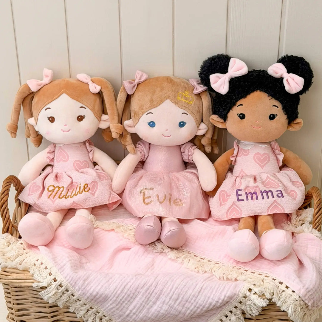 Leya Doll en peluche brodée Leyadoll, Ma première poupée