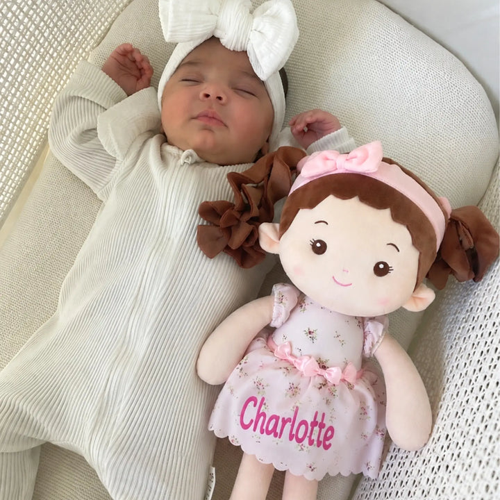 Leyadoll Soft Plush Personalized Leya Doll, My First Baby Doll