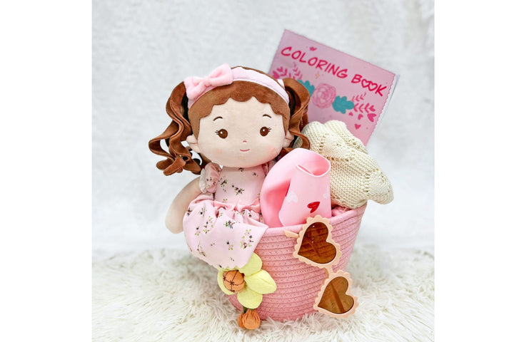 Personalized Love Basket - Leya Doll