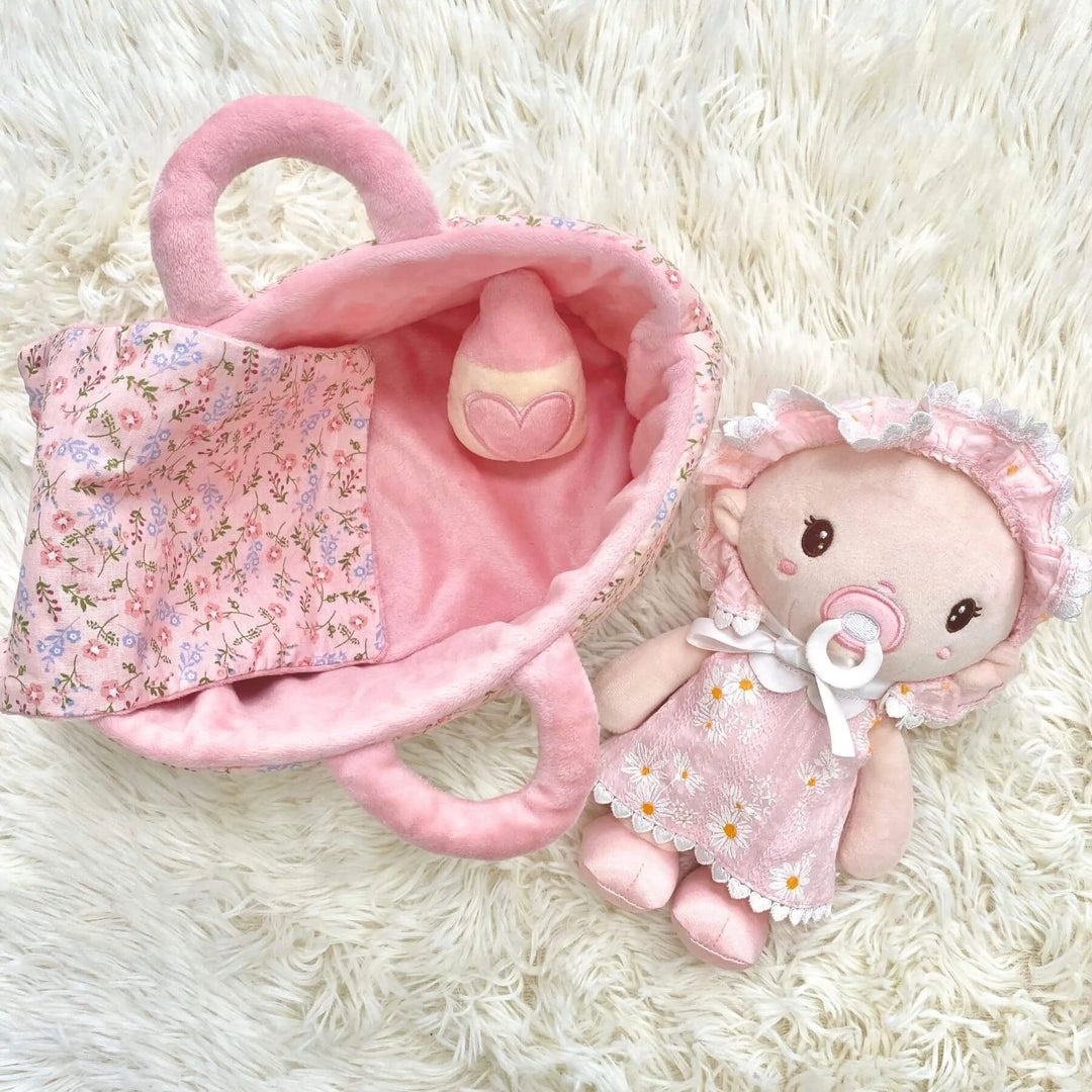 9 inches Baby Girl Crib Playset