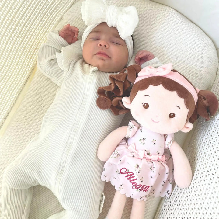 Leyadoll Soft Plush Personalized Leya Doll, My First Baby Doll