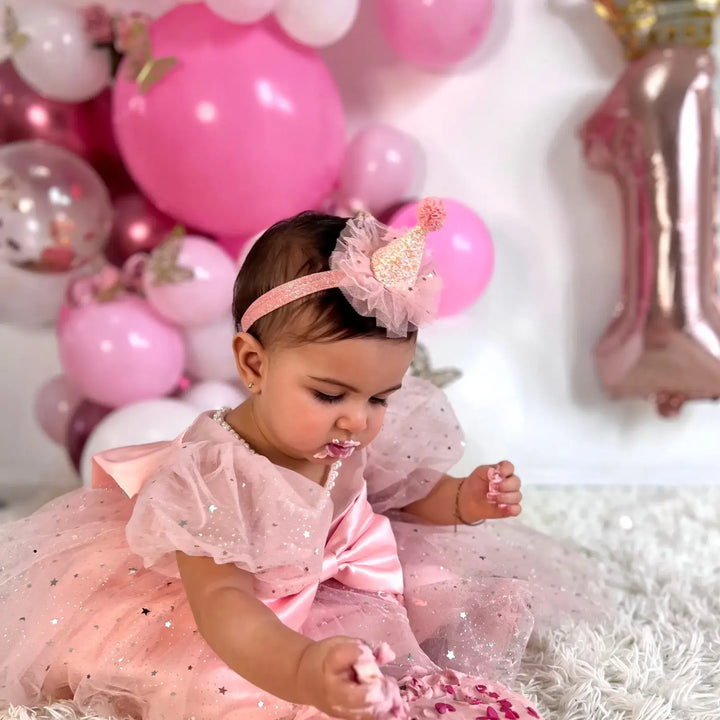 Baby Sparkle Lace Birthday Hat