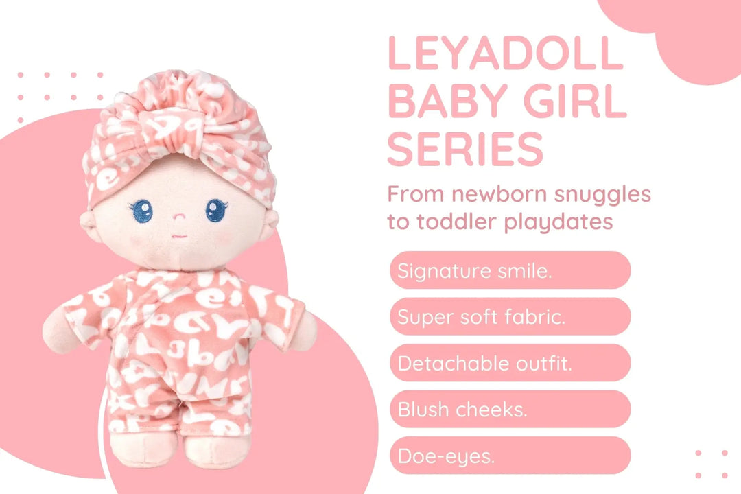Leyadoll Soft Plush Personalized Leya Doll Baby Girl Doll