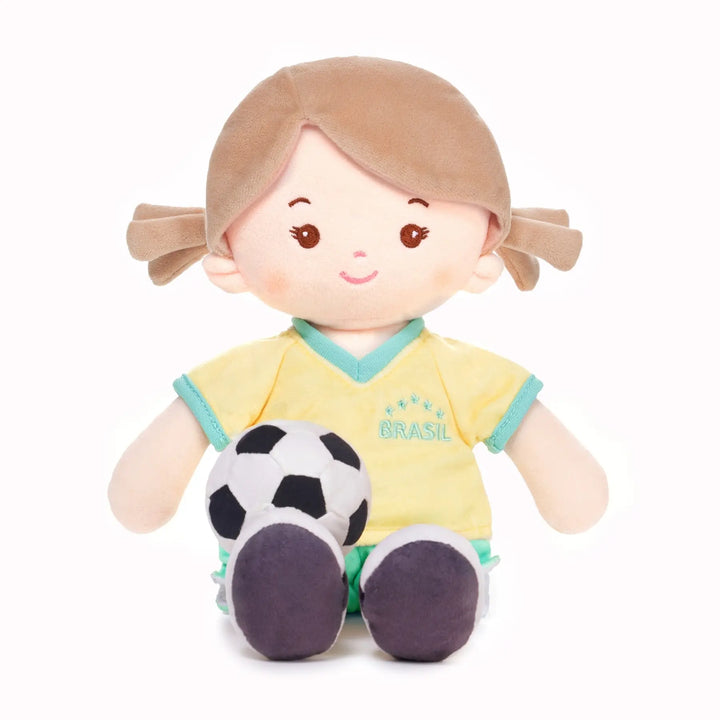 Fille Footballeuse Personnalisée - BRA (2 Couleurs de Peau)