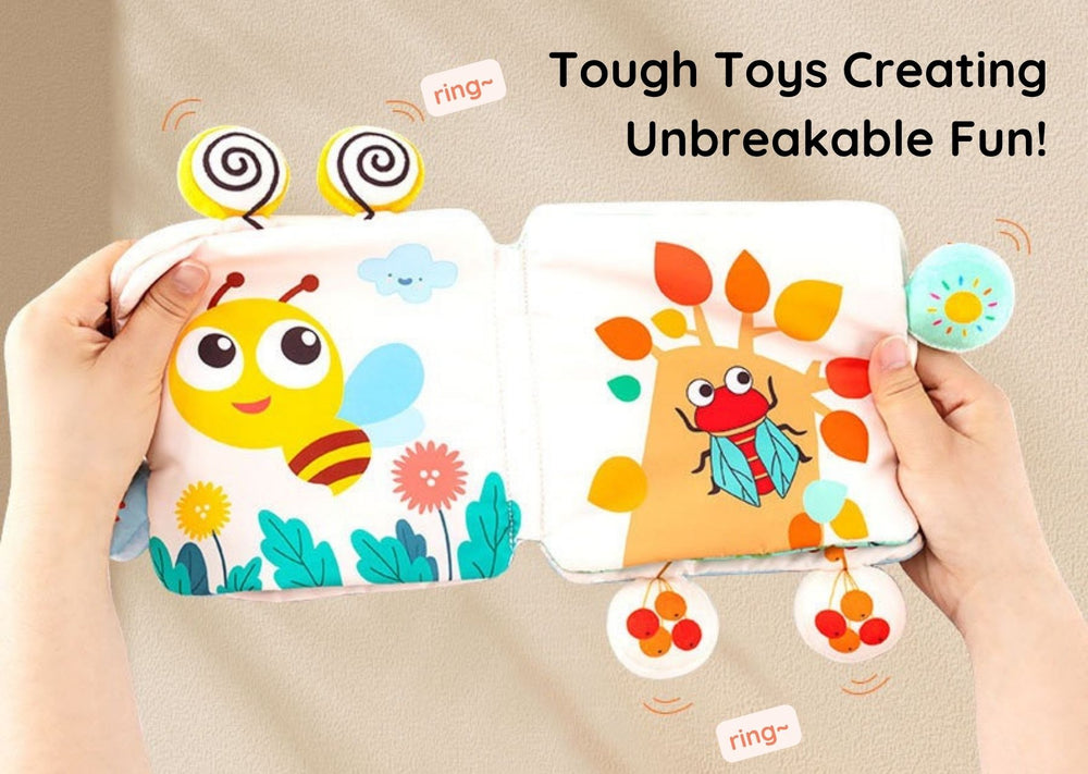 Fluttery Harmony - Soft Rattle Book For Babies - Leya Doll