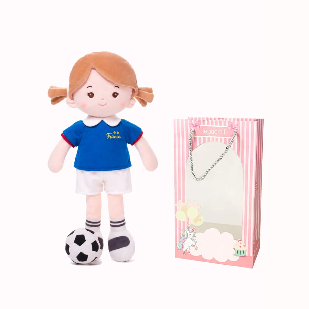 [VORBESTELLUNG] Personalisiertes Fußballmädchen - FRA (2 Hauttöne)
