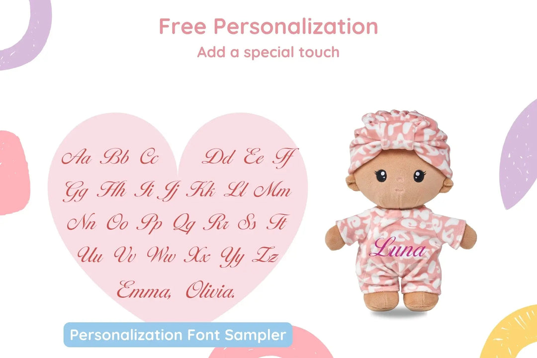 Leyadoll Soft Plush Personalized Leya Doll Baby Girl Doll