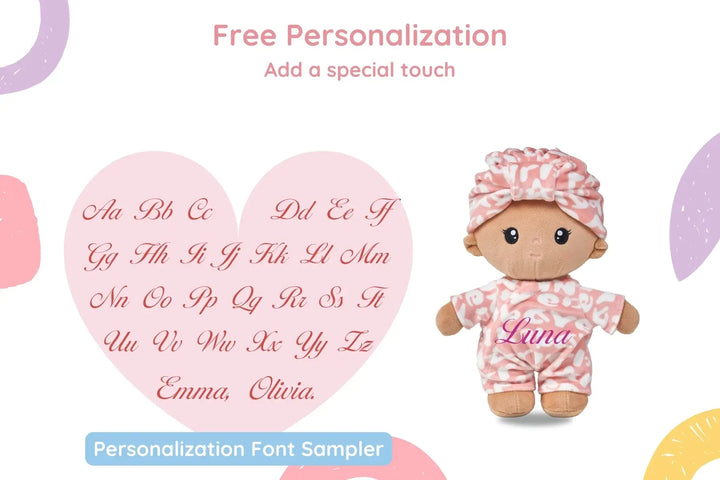 Leyadoll Soft Plush Personalized Leya Doll Baby Girl Doll