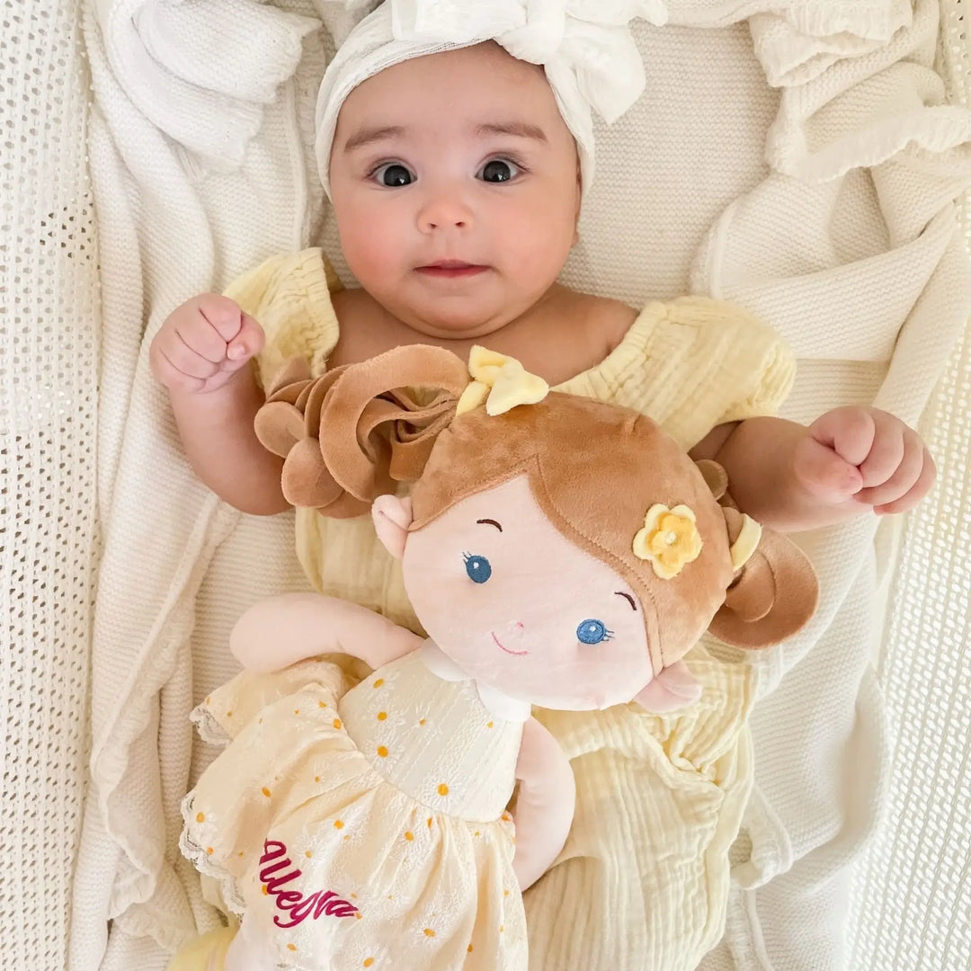 Leyadoll Soft Plush Personalized Leya Doll, My First Baby Doll