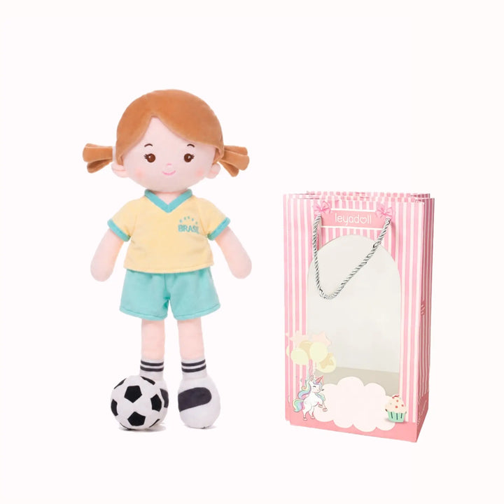 Fille Footballeuse Personnalisée - BRA (2 Couleurs de Peau)