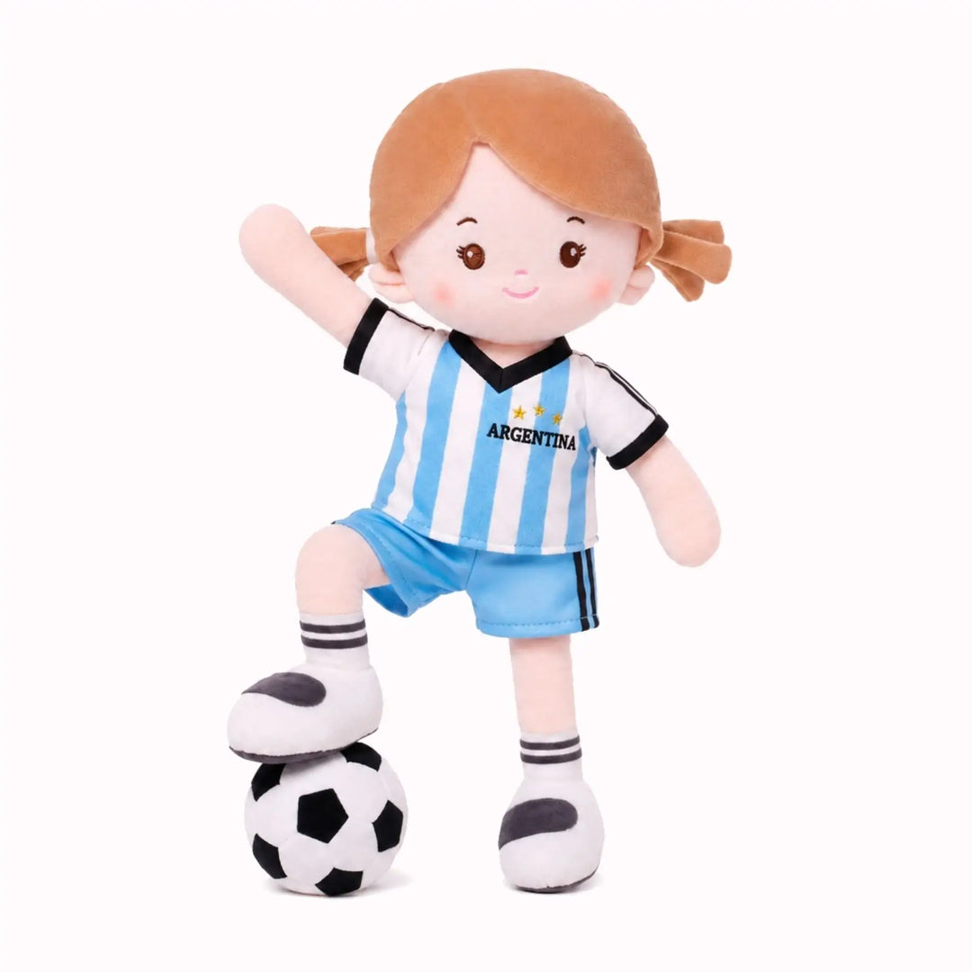 [PRE-ORDER] Personalized Soccer Girl - ARG (2 Skin Tones)