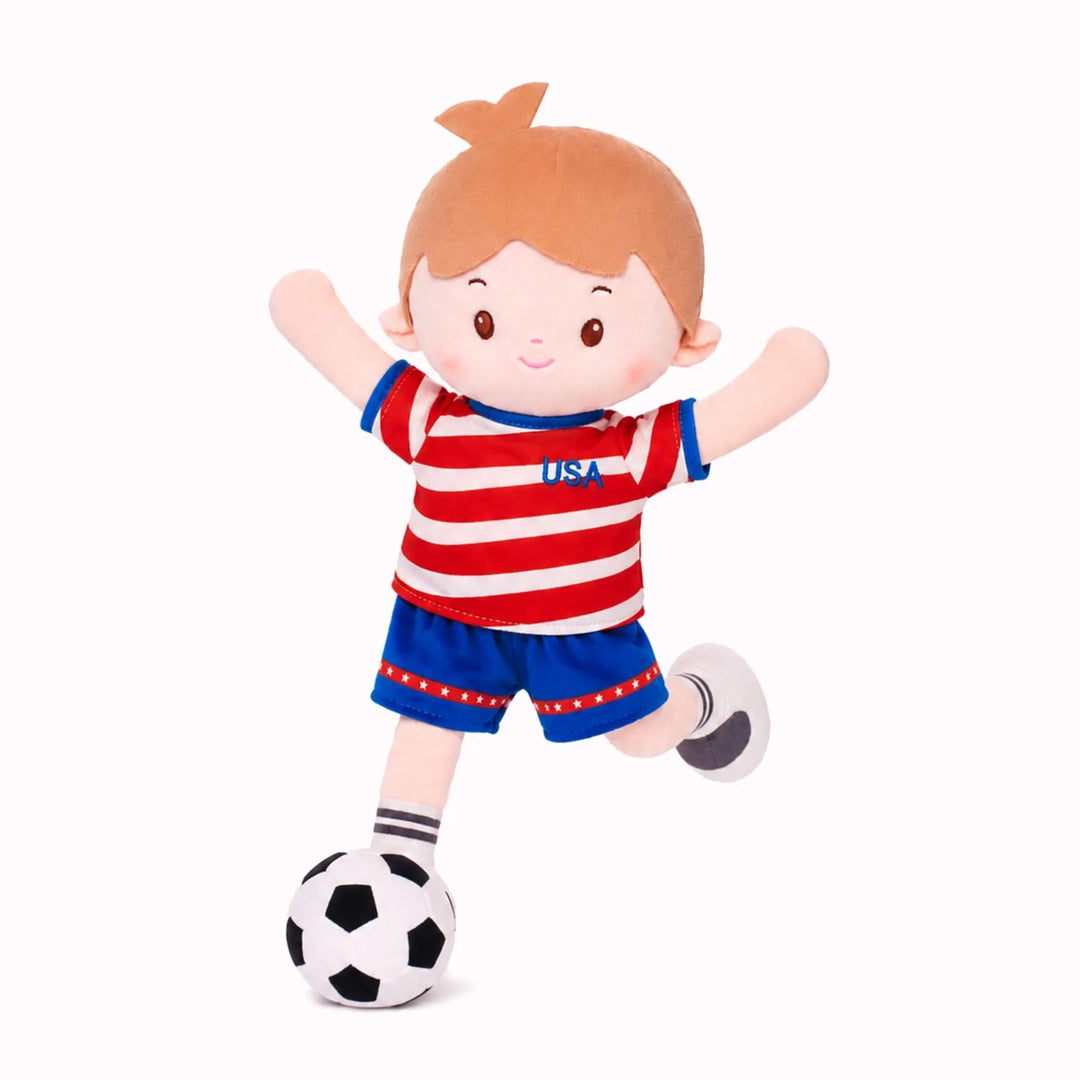 [PRE-ORDER] Personalized Soccer Boy - USA (2 Skin Tones)