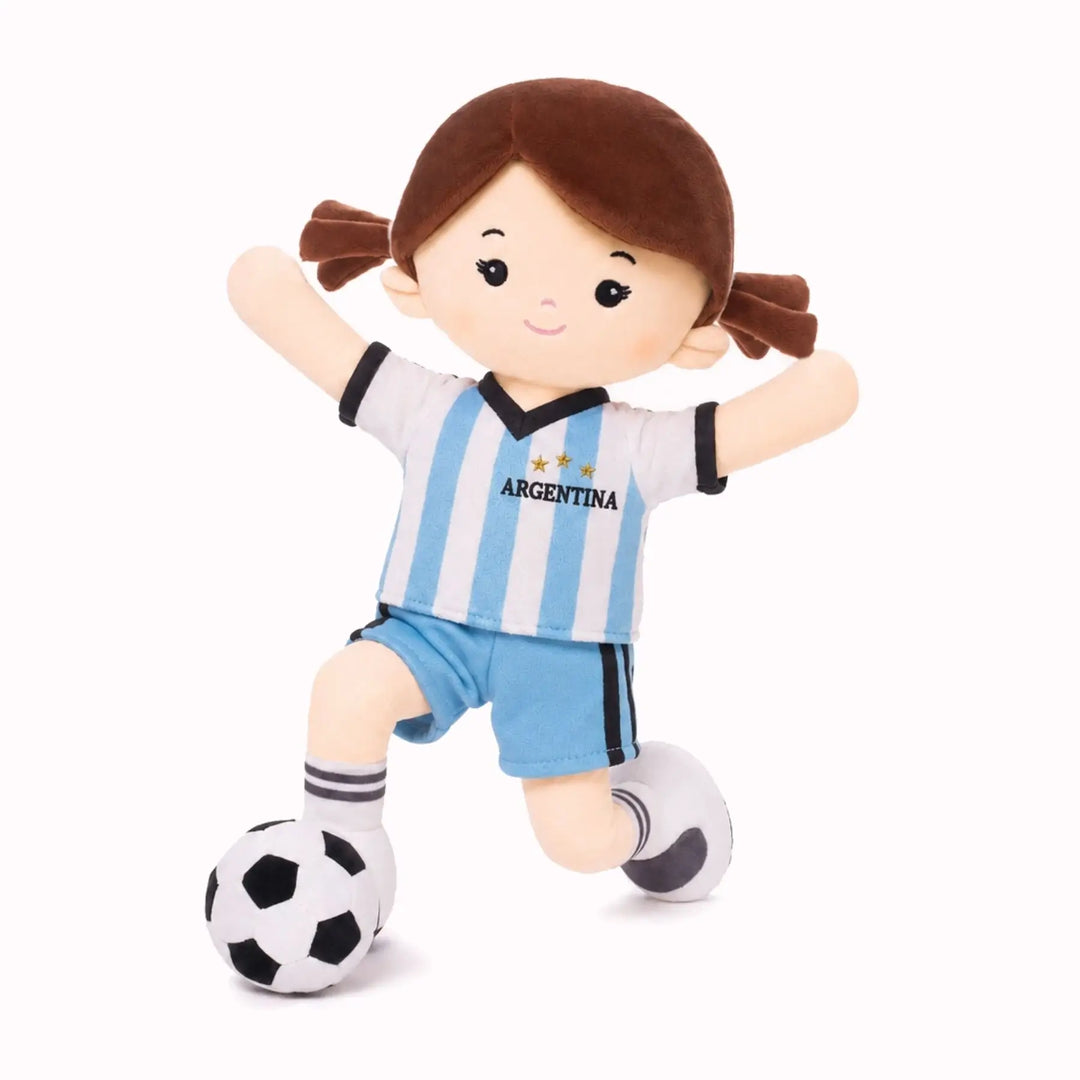 [PRE-ORDER] Personalized Soccer Girl - ARG (2 Skin Tones)