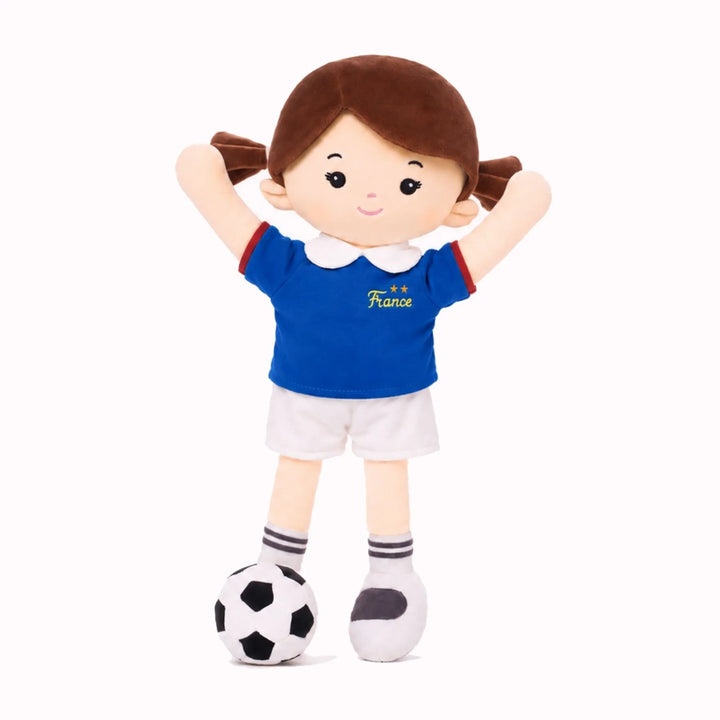 [PRE-ORDER] Personalized Soccer Girl - FRA (2 Skin Tones)