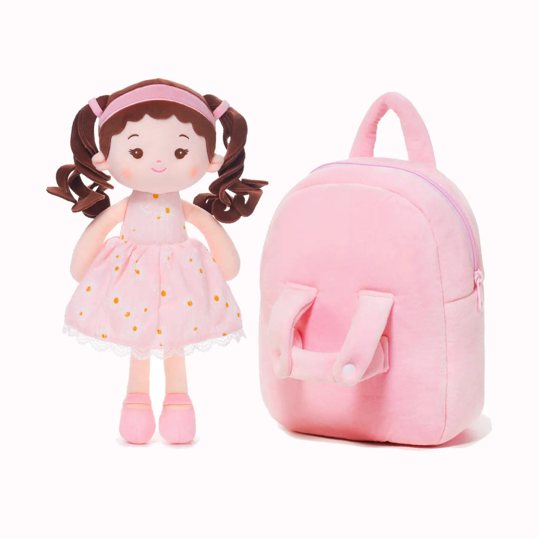 Personalized Doll Backpack for Baby Girls, Plush Backbacks with Doll, Leyadoll Toddler Backpacks, Age 6mos + – Leya Doll
