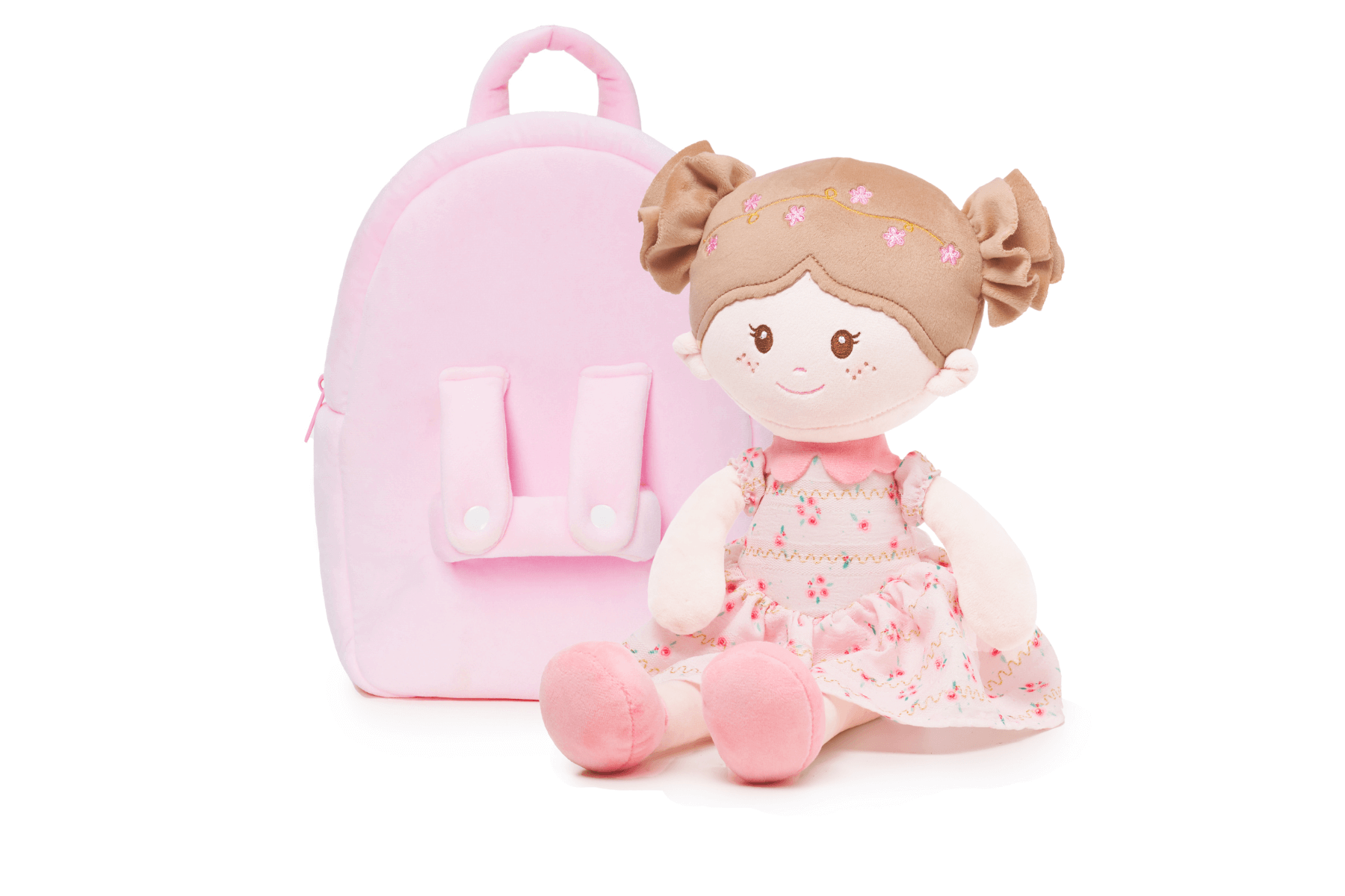 Personalized Doll Carrier Backpack - with Baby Doll - Leya Doll