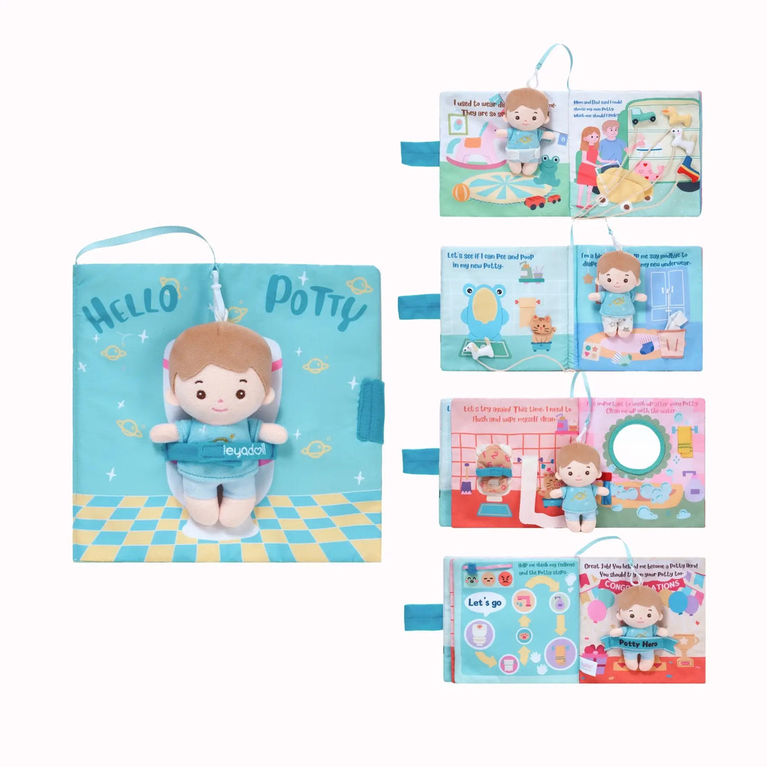 [PRE-ORDER] Hello Potty for Boys - Personalized Montessori Soft Book