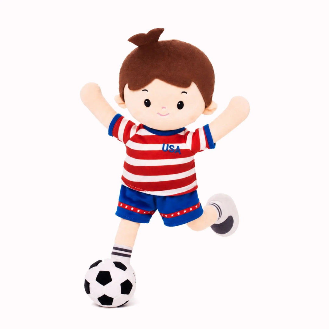 [PRE-ORDER] Personalized Soccer Boy - USA (2 Skin Tones)