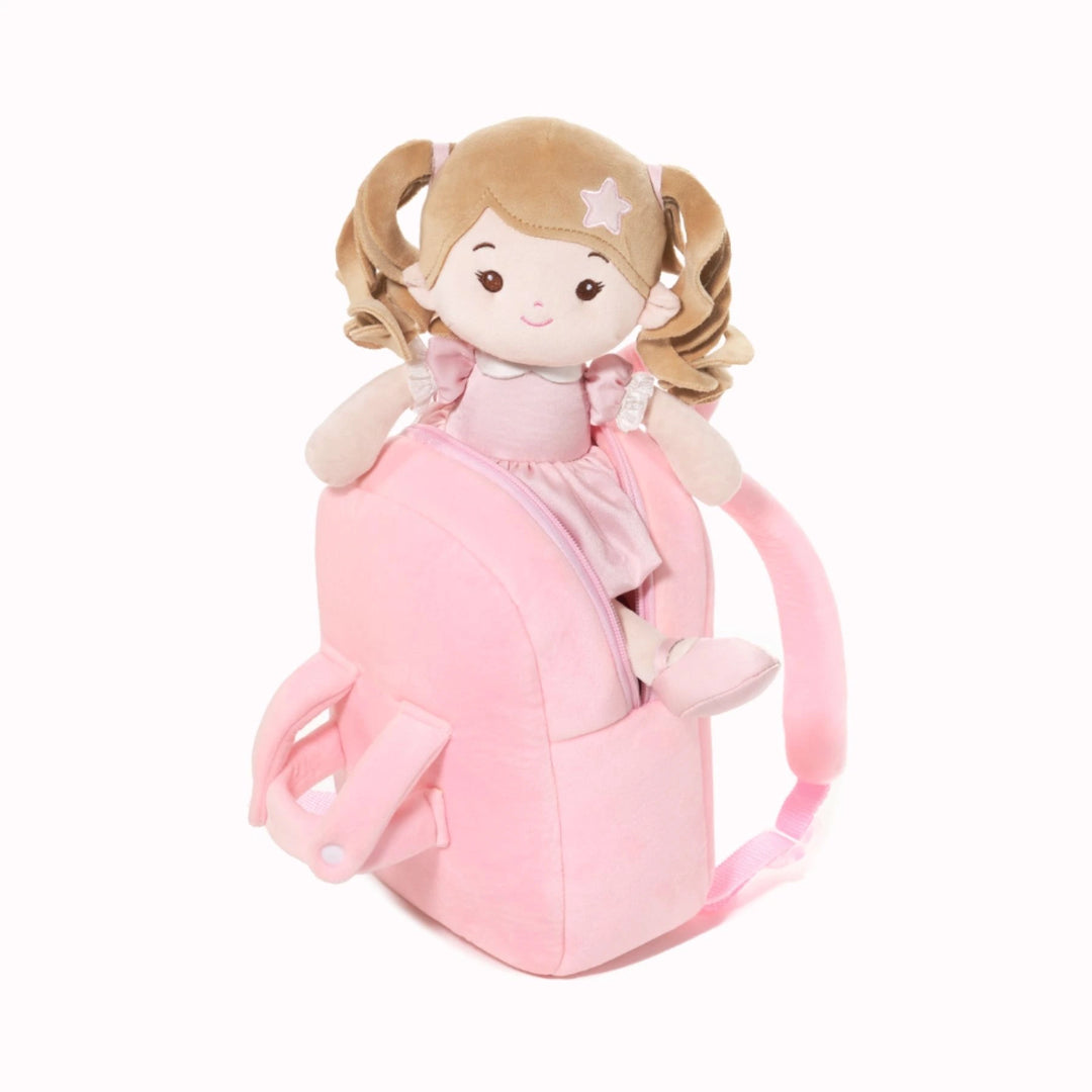 baby doll backpack that made kids look pregnant Personalized Doll Backpack for Baby Girls, Plush Backbacks with Doll, Leyadoll Toddler Backpacks, Age 6mos +, Princess Starlet