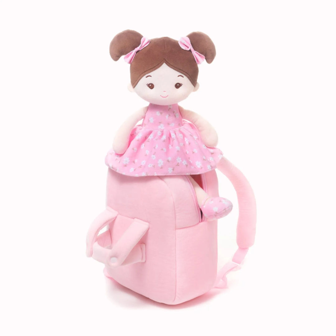 Personalized Flora Belle Doll Backpack - Pink