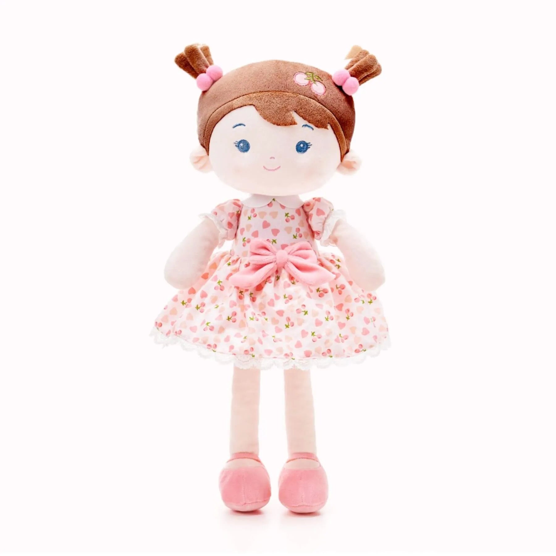 Leyadoll Personalized Baby Doll Gifts Plush Curly Girl Toys with Love 16" Pink Leyadoll Personalized Baby Doll Gifts Plush Curly Girl Toys with Love 16" Pink