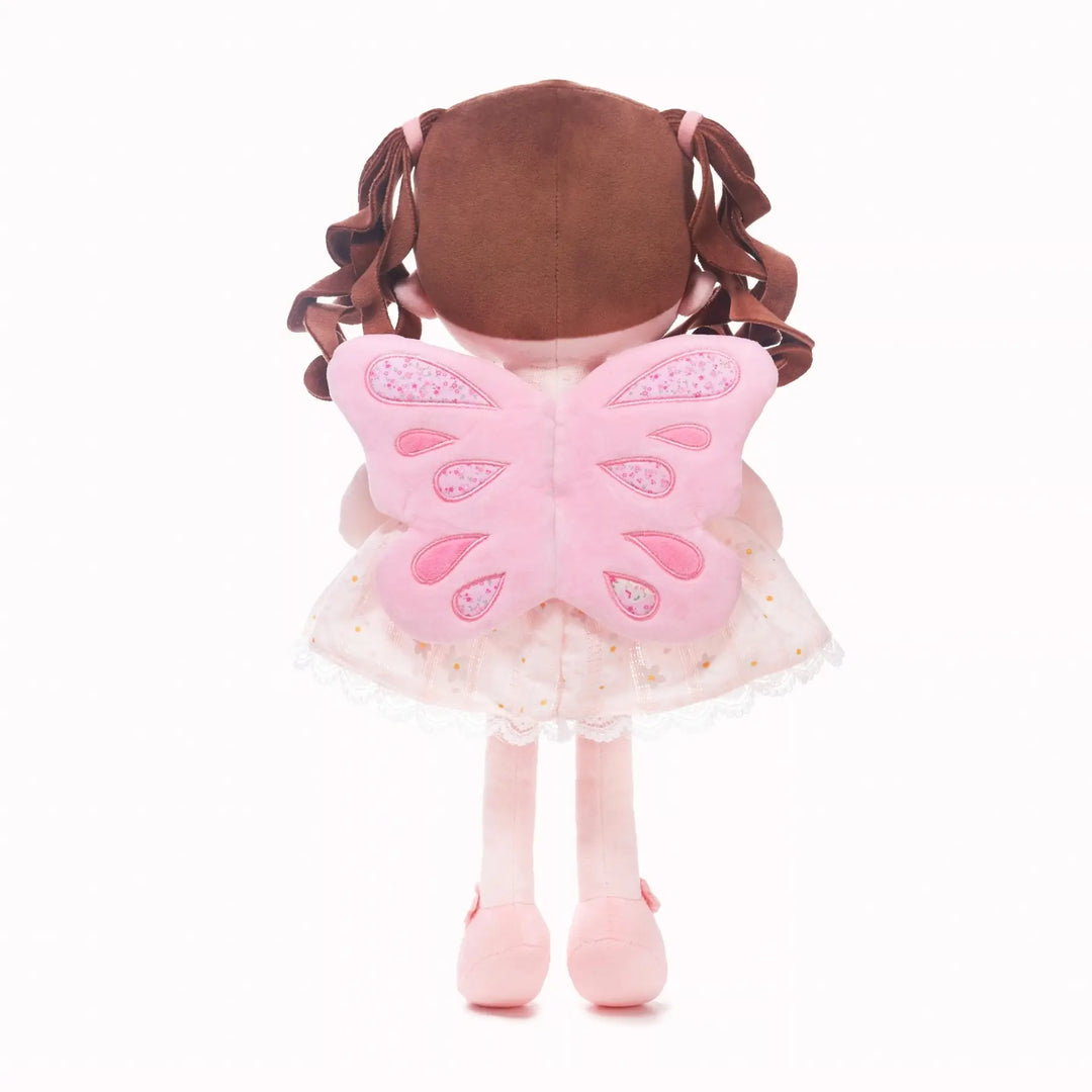 Maisie Butterfly personalized plush doll, back view