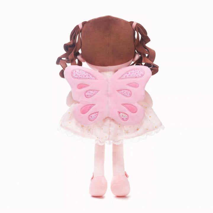 Maisie Butterfly personalized plush doll, back view