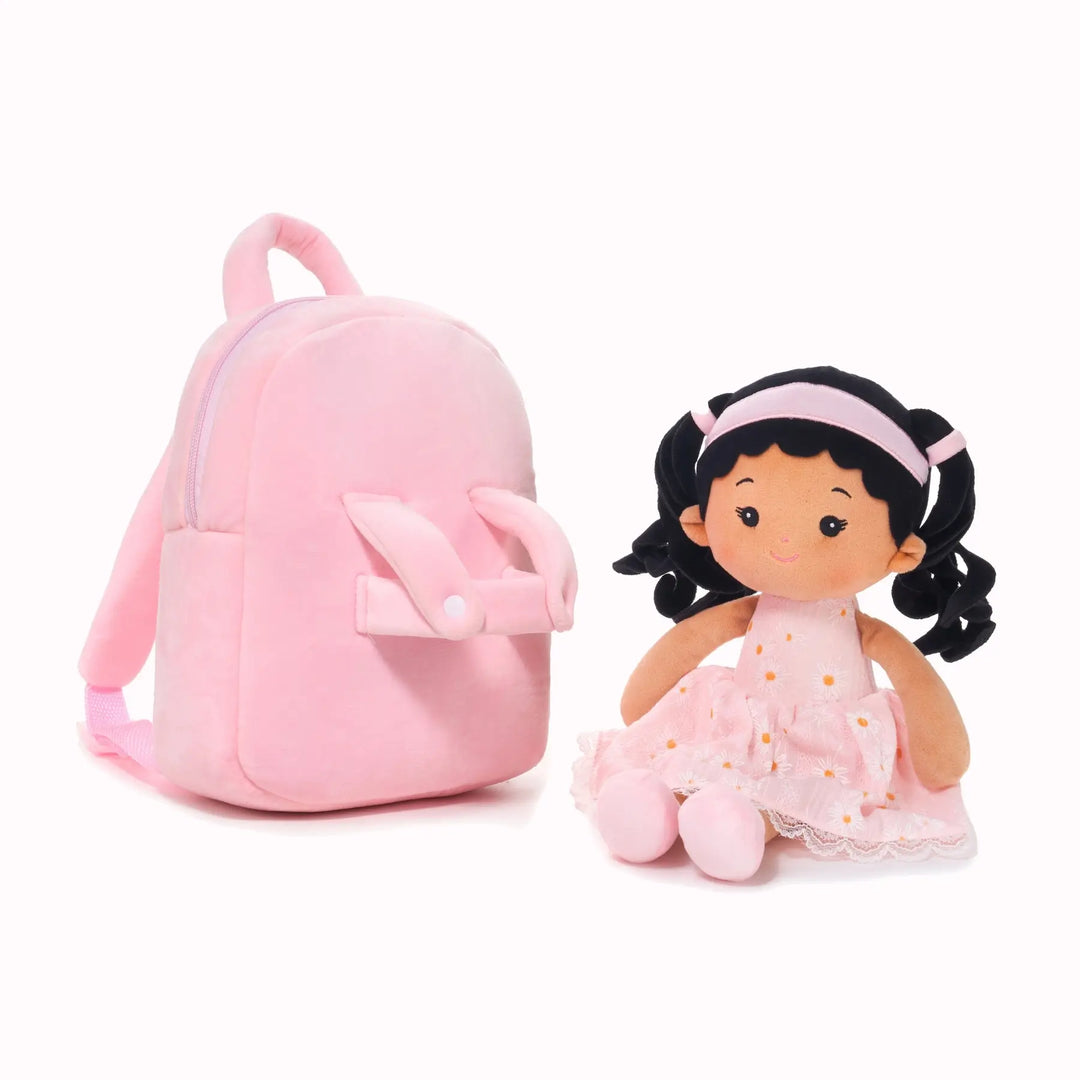 Personalized Doll Backpack for Baby Girls, Plush Backbacks with Doll, Leyadoll Toddler Backpacks, Age 6mos + – Leya Doll