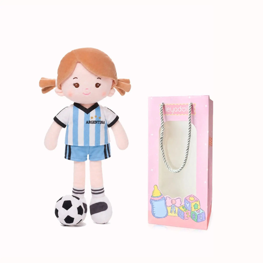 [PRE-ORDER] Personalized Soccer Girl - ARG (2 Skin Tones)