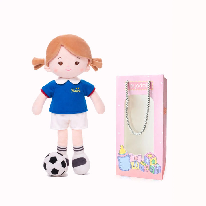 [PRE-ORDER] Personalized Soccer Girl - FRA (2 Skin Tones)