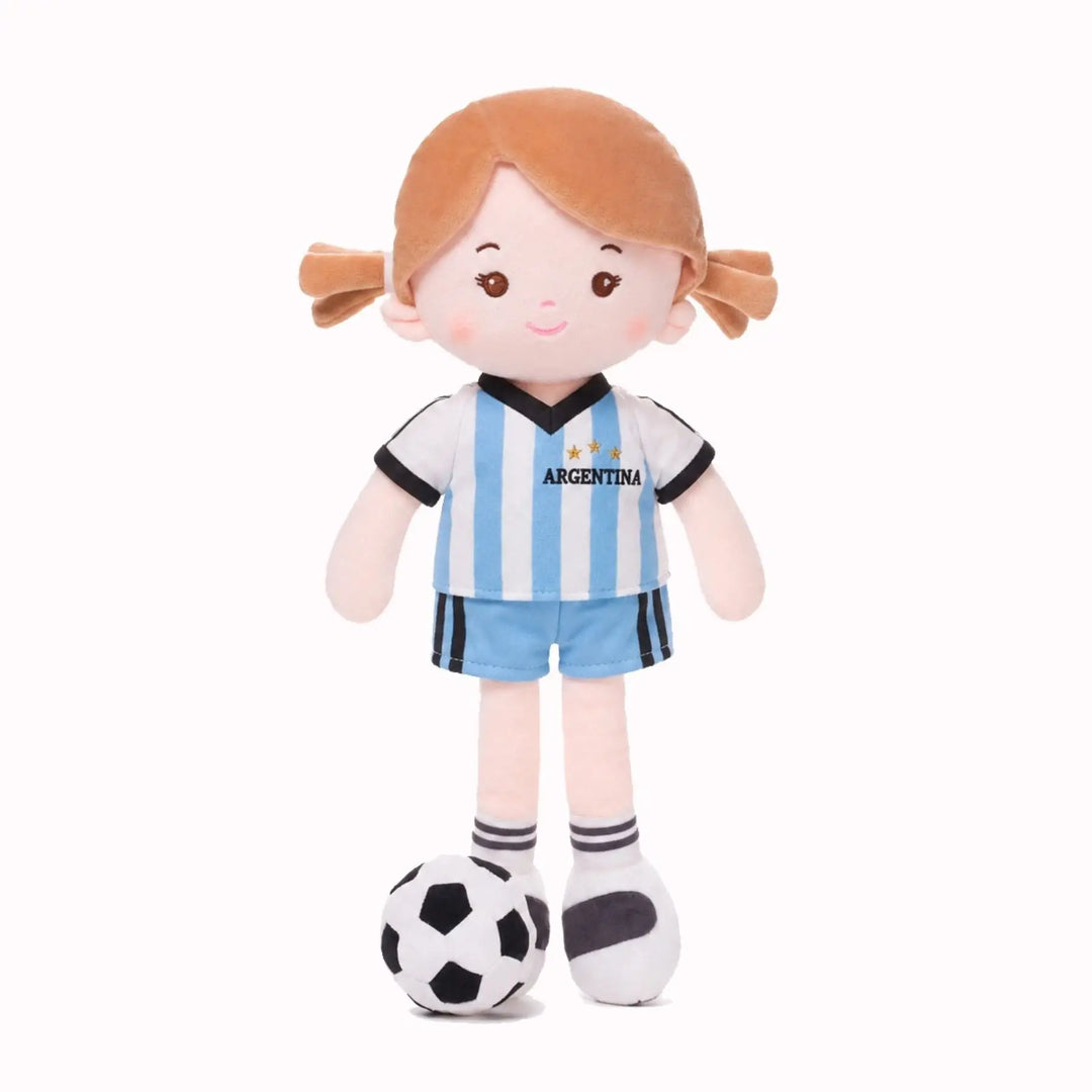 [PRE-ORDER] Personalized Soccer Girl - ARG (2 Skin Tones)