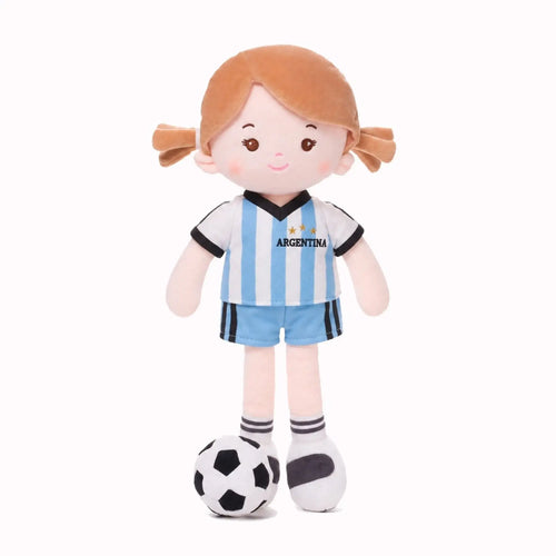Personalized Soccer Girl - ARG (2 Skin Tones)