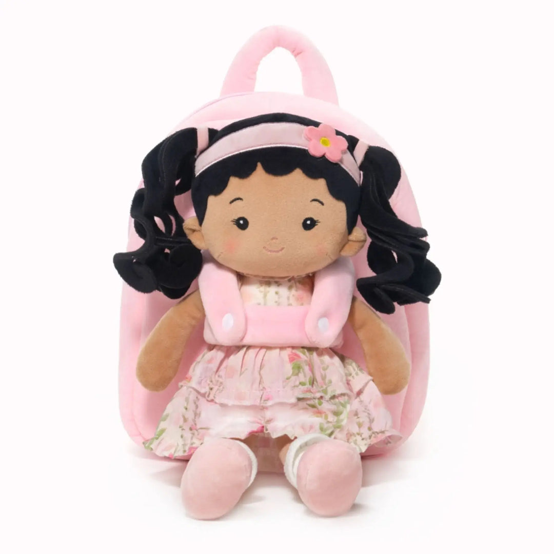 babydoll mini backpack Personalized Doll Backpack for Baby Girls, Plush Backbacks with Doll, Leyadoll Toddler Backpacks, Age 6mos + – Leya Doll