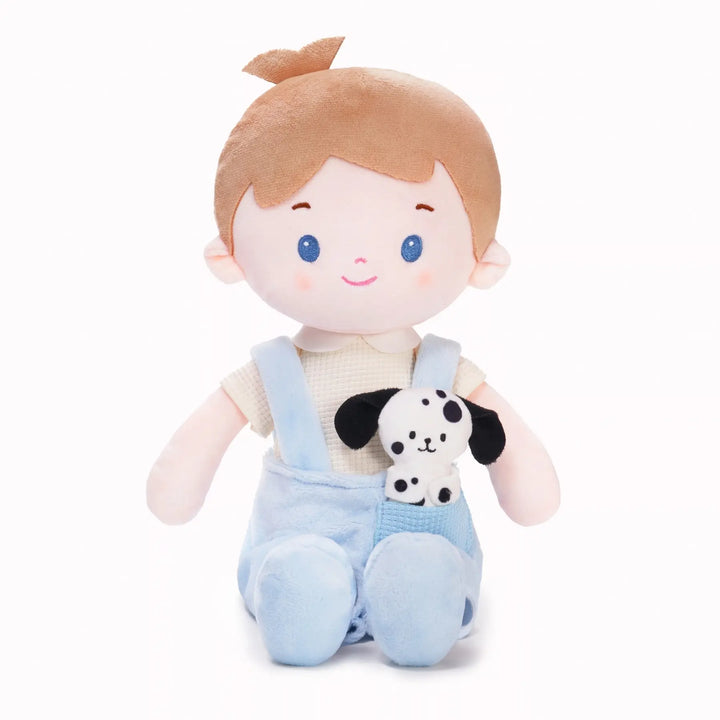 Billy Boy & His Dalmatian personalized soft plush doll for babies, front view